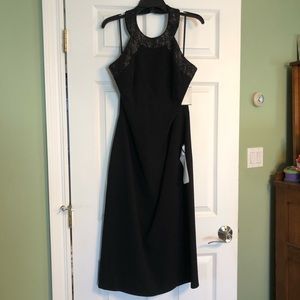 NORDSTROM Black sequin halter dress